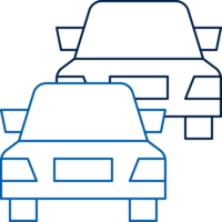 Piktogramm zweier Autos